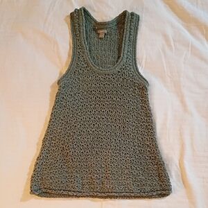 Aerie Olive Crochet Tank Top